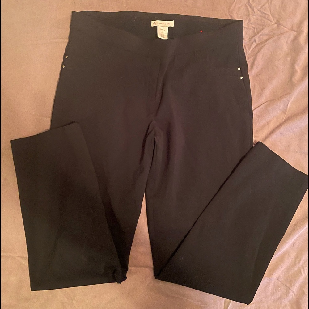 Dressbarn black slacks 12P, NWOT